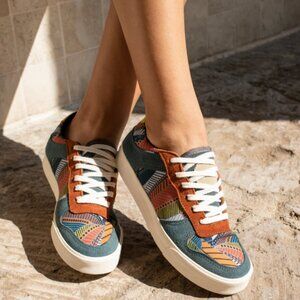 New Inkkas Cypress Ace Low Top Multi Color Tropical Sneakers Size 10